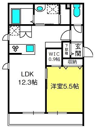  RAFFINE(1LDK/1階)の間取り写真