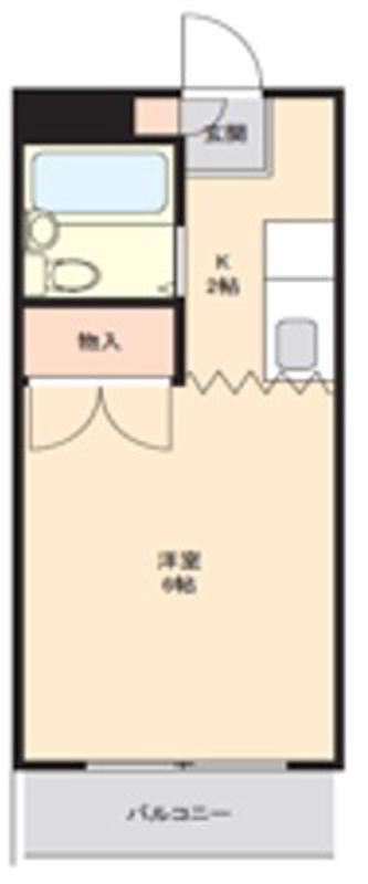 まさみセンチュリー(ワンルーム/2階)の間取り写真