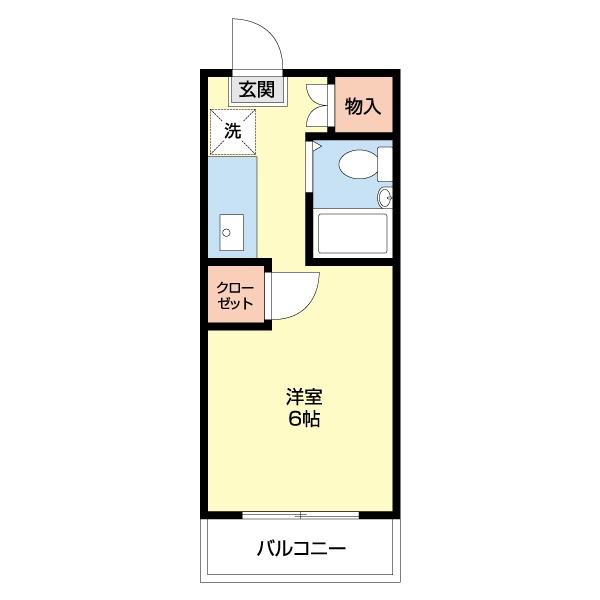 アーバン高柳(1K/3階)の間取り写真