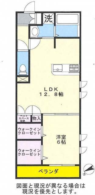 サンセベリアI(1LDK/2階)の間取り写真