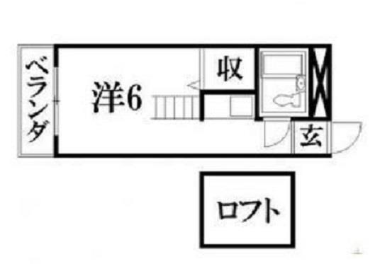 CASA元浜(ワンルーム/2階)の間取り写真