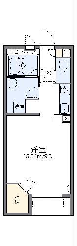 レオネクスト花水木(1K/1階)の間取り写真