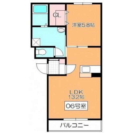 メゾンカメリア(1LDK/1階)の間取り写真
