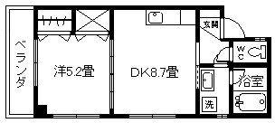 MAISON DE W(1LDK/2階)の間取り写真