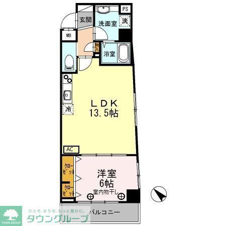 ル・シャトー・オンジェム(1LDK/3階)の間取り写真