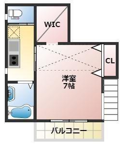 AI高尾山口(1K/2階)の間取り写真