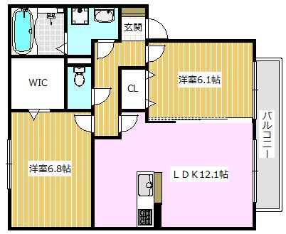 メル・ベーユ・ドルフ(2LDK/1階)の間取り写真