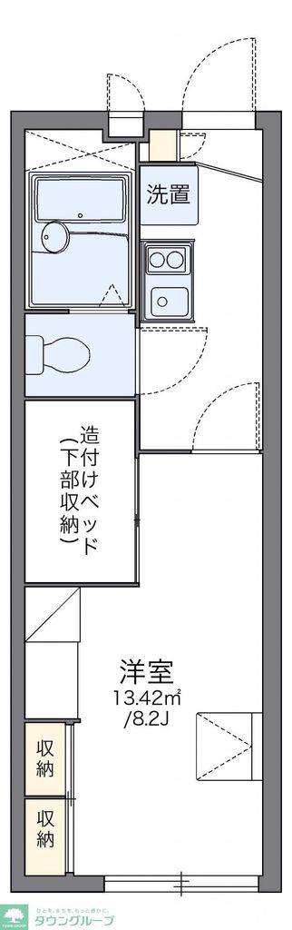 レオパレスミヤビ(1K/2階)の間取り写真