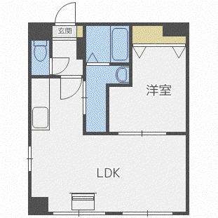 パークサイドシェリー6(1LDK/4階)の間取り写真