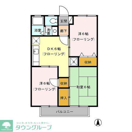 エミネンス壱番館(3DK/1階)の間取り写真