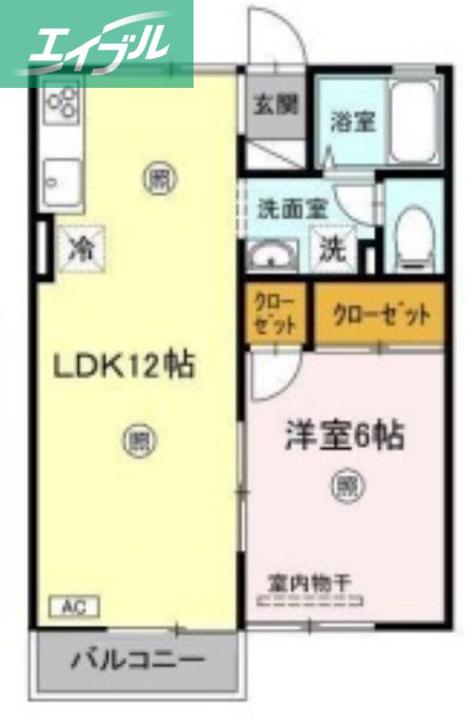 サンライズ千鳥(1LDK/1階)の間取り写真