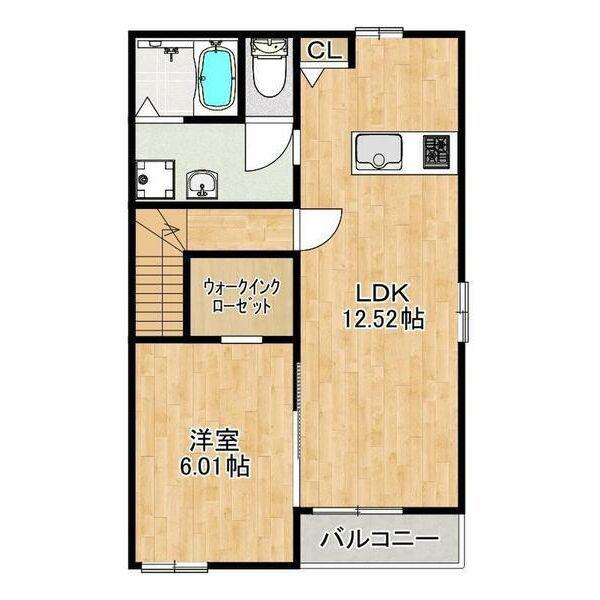 AFC RESIDENCE見付A(1LDK/2階)の間取り写真