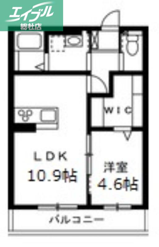 プランドールII(1LDK/1階)の間取り写真
