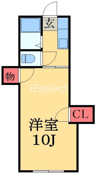グロリアコーポ(1K/2階)の間取り写真