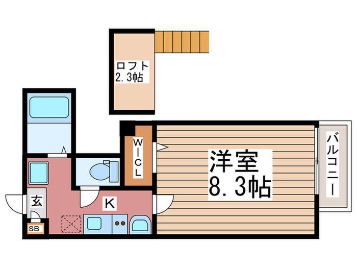 OPERATION BONHEUR 八潮(1K/3階)の間取り写真
