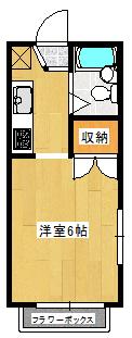 ミモザビレッジ(1K/2階)の間取り写真