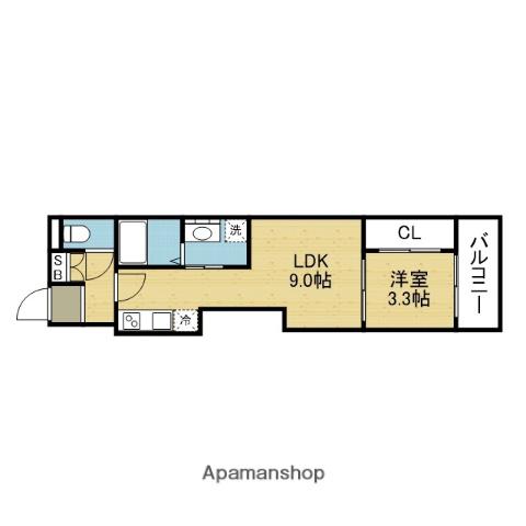 田島六丁目2(1LDK/3階)の間取り写真