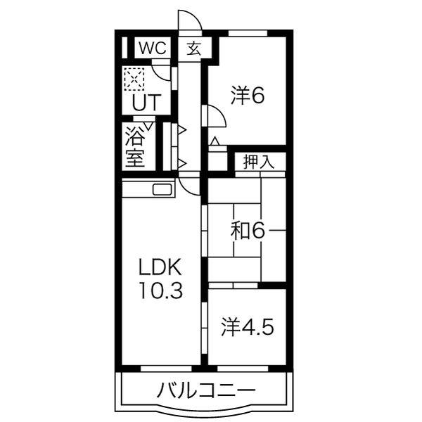 リヴェールビューラー(3LDK/1階)の間取り写真