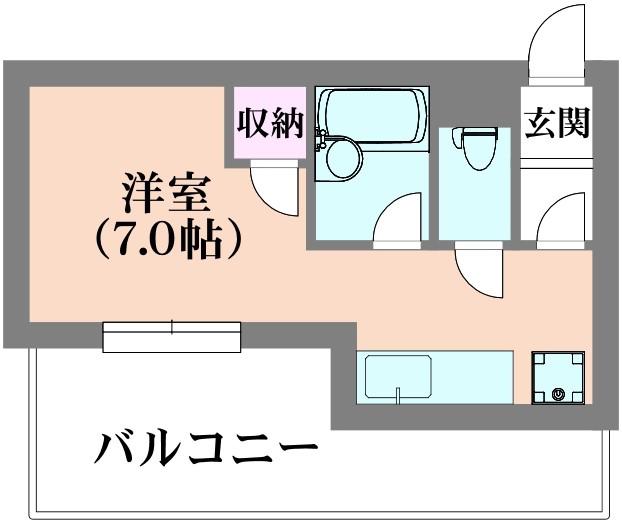 ソレイユパレス(ワンルーム/3階)の間取り写真