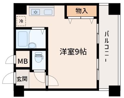 ノルデンハイム東三国BIII(ワンルーム/7階)の間取り写真