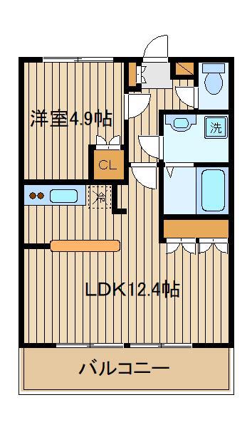 フォレストヴィラスリー(1LDK/1階)の間取り写真