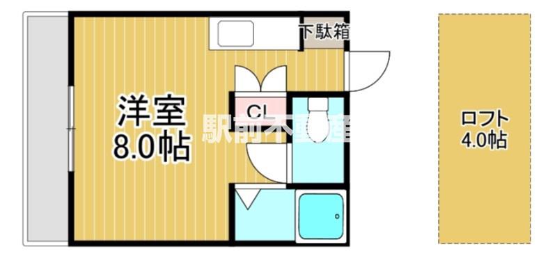 レジデンス香椎II(ワンルーム/2階)の間取り写真