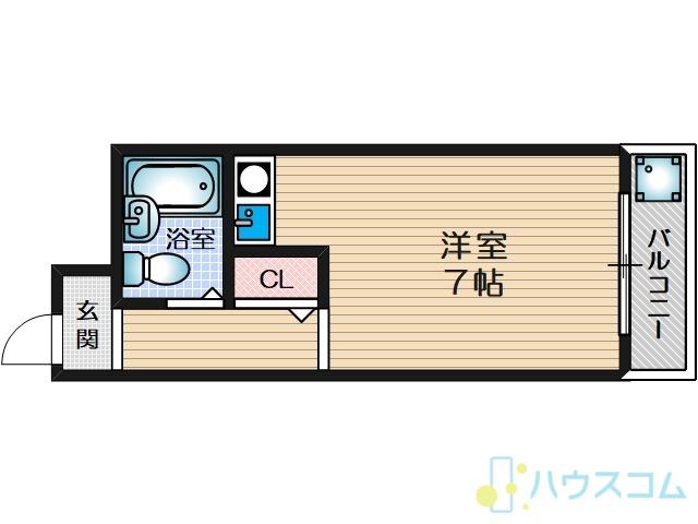 フジハイツ(ワンルーム/2階)の間取り写真