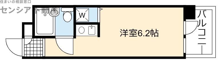 朝日プラザ都島北通タウンルーム(ワンルーム/9階)の間取り写真