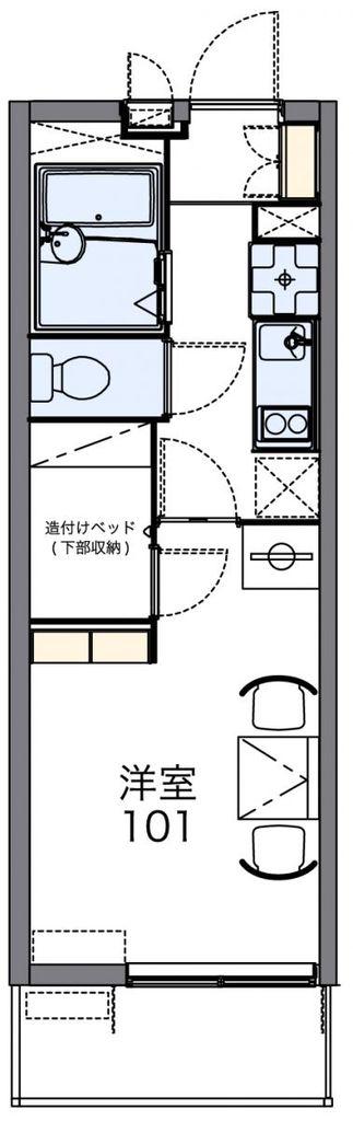 レオパレス友(1K/3階)の間取り写真