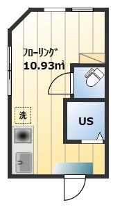 アーバンプレイス落合XV(ワンルーム/1階)の間取り写真