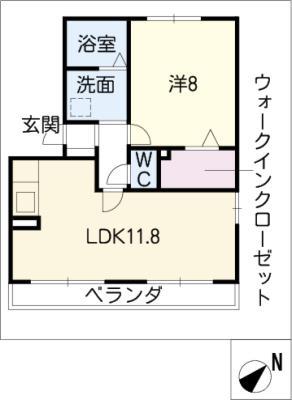 エクレール新栄 B棟(1LDK/3階)の間取り写真