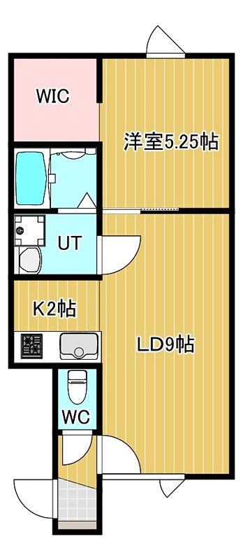 ＪＲ石北本線 西北見駅 徒歩11分 2階建 新築(1LDK/1階)の間取り写真