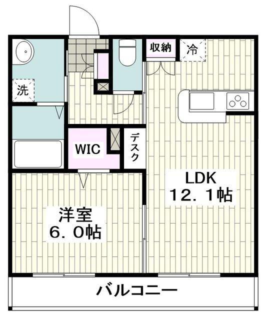 メルセ弐番館(1LDK/1階)の間取り写真