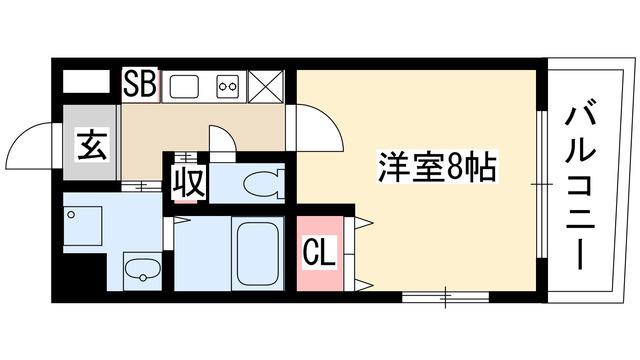 ステラヒルズ(1K/2階)の間取り写真
