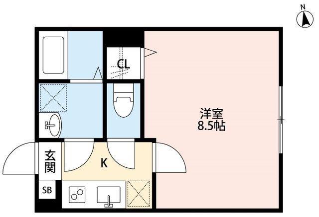 リラ松戸(1K/3階)の間取り写真