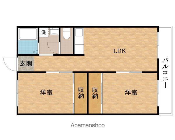 マンション希宗(2LDK/3階)の間取り写真