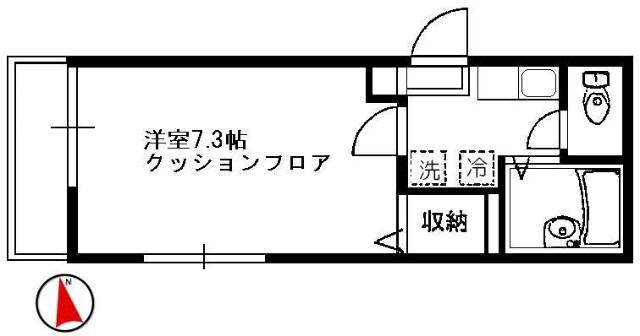 フローラ桜上水(1K/2階)の間取り写真