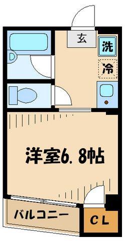 マイナビSTAYミライエ千歳烏山(1K/4階)の間取り写真