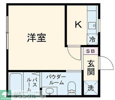 リヴェール下井草(ワンルーム/1階)の間取り写真