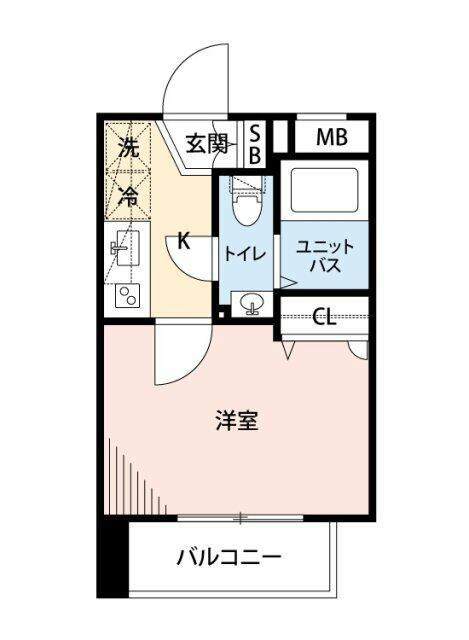 グランアセット早稲田(1K/4階)の間取り写真