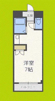メゾン新今里(ワンルーム/6階)の間取り写真