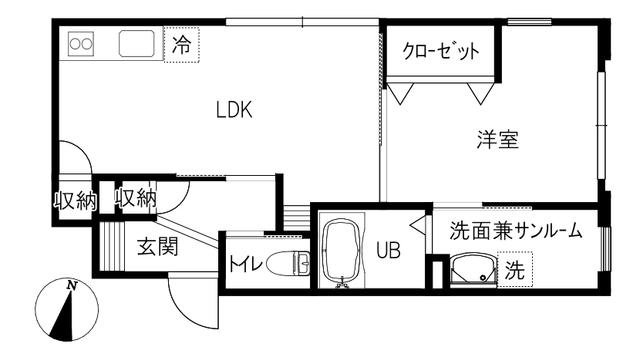 COCO NIS MOCCA(1LDK/1階)の間取り写真