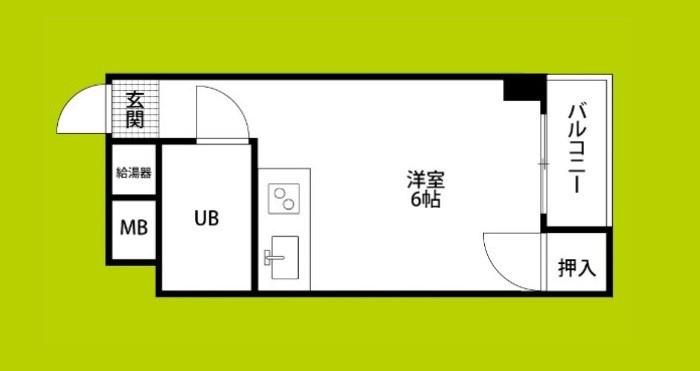 ジョイフル西船場(ワンルーム/11階)の間取り写真