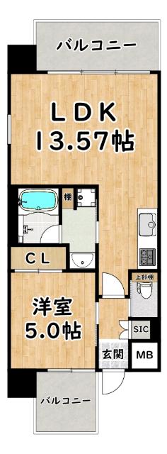 プレジオ御幣島ASIAN(1LDK/7階)の間取り写真
