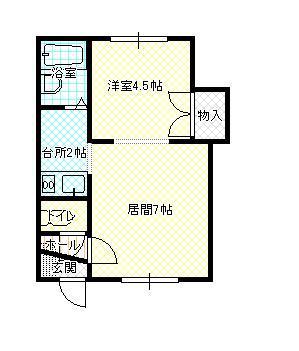 ステイコートチトセ(1LDK/4階)の間取り写真