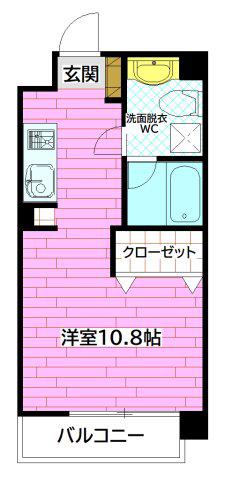 RESIDENCE ICONN NISHIHARA(1K/8階)の間取り写真