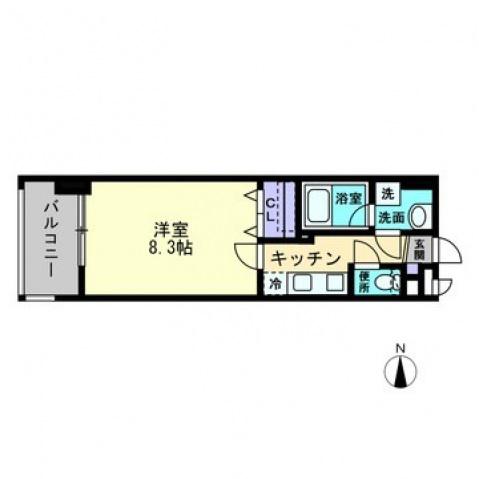 ARCSTAGE柳町(1K/2階)の間取り写真