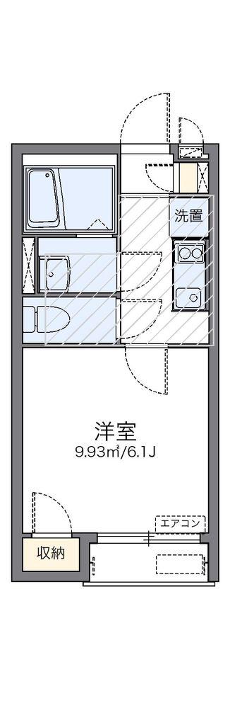 レオネクストアベーテ(1K/2階)の間取り写真