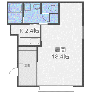 SOARE真駒内(1LDK/4階)の間取り写真