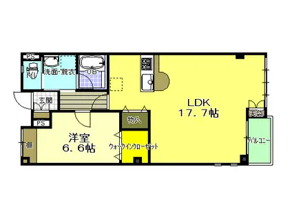AVANZA(1LDK/3階)の間取り写真